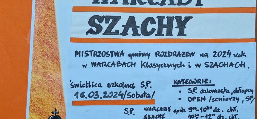 Mistrzostwa gminy w warcabach i szachach